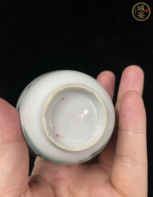 古玩陶瓷粉彩人物杯一對(duì)真品鑒賞圖