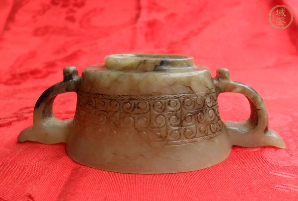 古玩玉器玉耳杯真品鑒賞圖