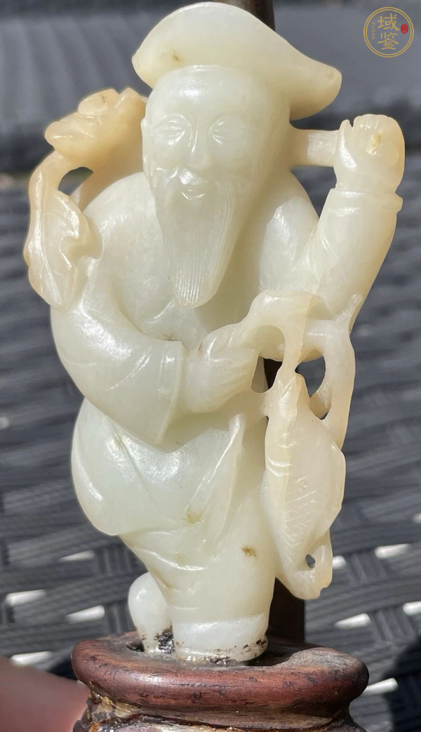 古玩玉器和田玉雕“漁翁得利”把件真品鑒賞圖