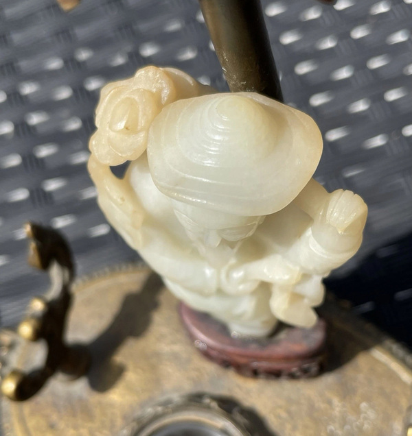 古玩玉器和田玉雕“漁翁得利”把件拍賣，當前價格26000元