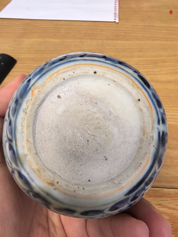 古玩陶瓷青花荷塘花卉紋罐真品鑒賞圖