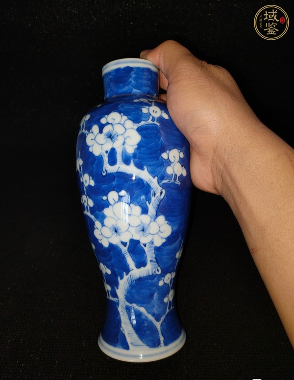 古玩陶瓷清光緒 青花冰梅紋瓶真品鑒賞圖