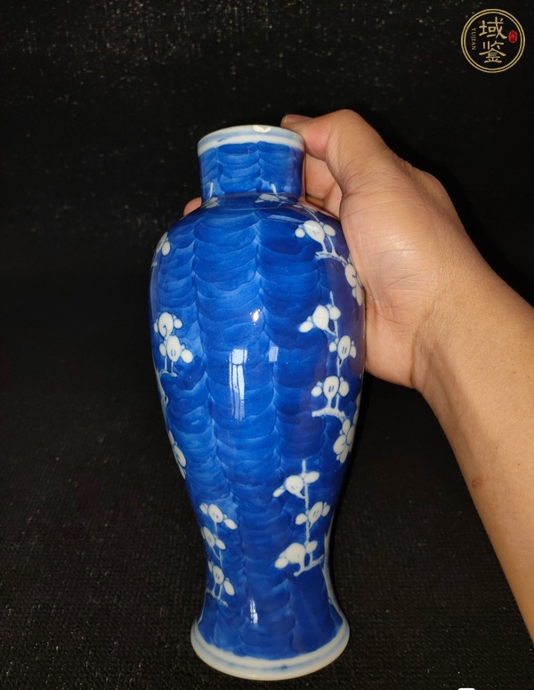 古玩陶瓷清光緒 青花冰梅紋瓶真品鑒賞圖
