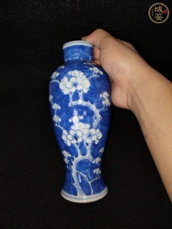 古玩陶瓷清光緒 青花冰梅紋瓶真品鑒賞圖