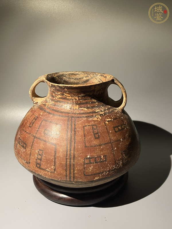 古玩馬家窯文化馬廠類型彩陶雙耳罐真品鑒賞圖