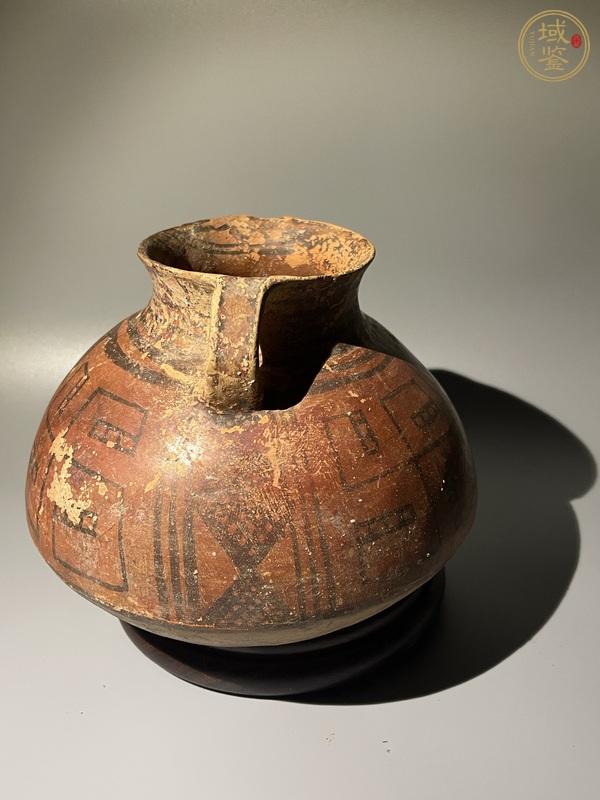 古玩陶瓷馬家窯文化馬廠類型彩陶雙耳罐真品鑒賞圖
