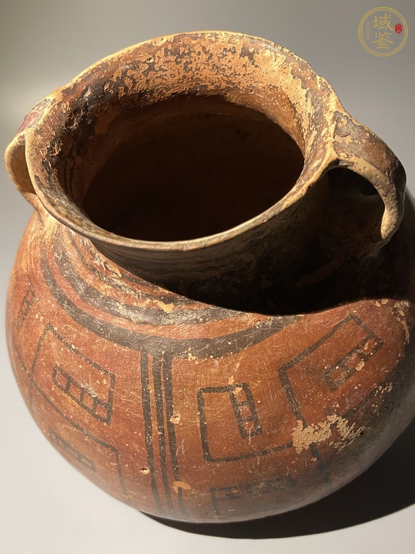 古玩陶瓷馬家窯文化馬廠類型彩陶雙耳罐真品鑒賞圖