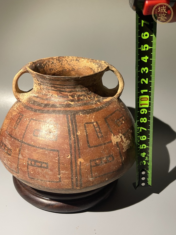 古玩陶瓷馬家窯文化馬廠類型彩陶雙耳罐真品鑒賞圖