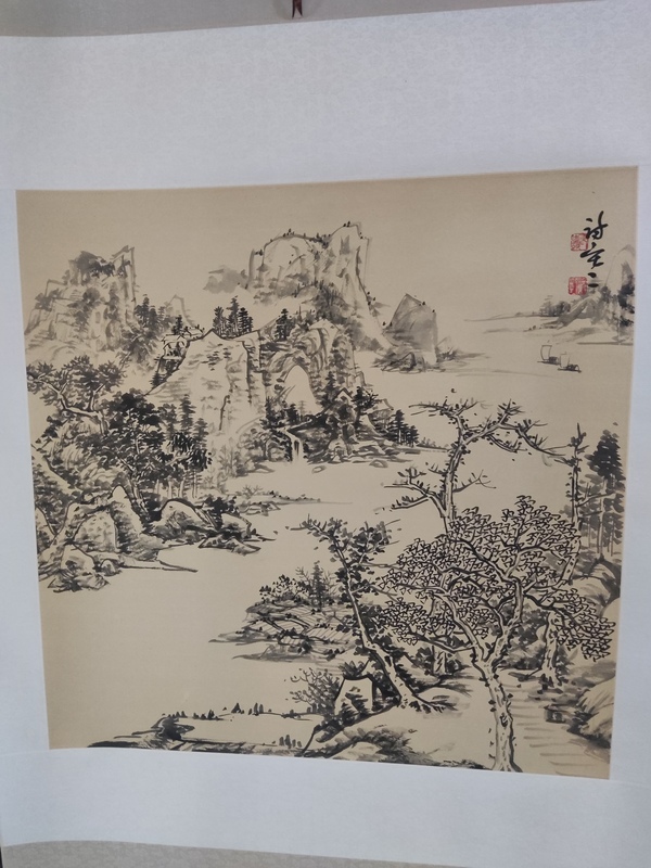 古玩字畫手工精裱名家李逸野山水拍賣,當(dāng)前價格10元