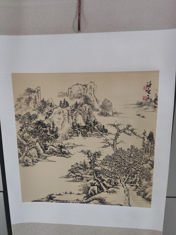 古玩字畫手工精裱名家李逸野山水拍賣，當(dāng)前價格10元