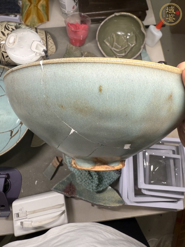 古玩陶瓷鈞瓷雞心碗真品鑒賞圖