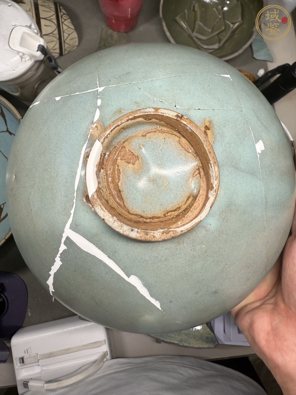 古玩陶瓷鈞瓷雞心碗真品鑒賞圖