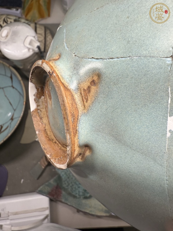 古玩陶瓷鈞瓷雞心碗真品鑒賞圖