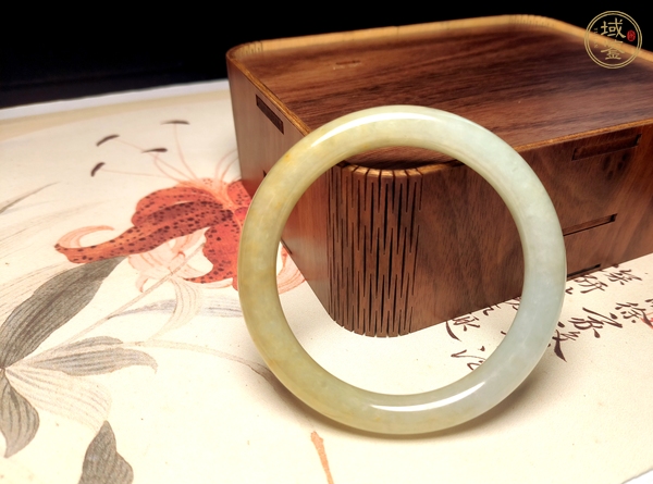 古玩玉器天然翡翠手鐲真品鑒賞圖