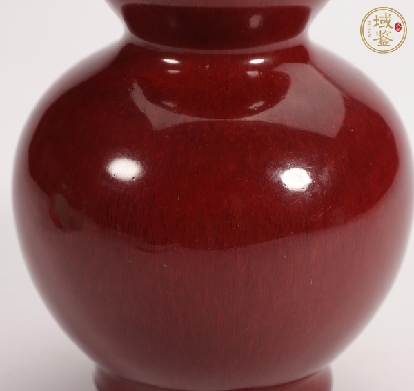 古玩陶瓷紅釉葫蘆瓶真品鑒賞圖