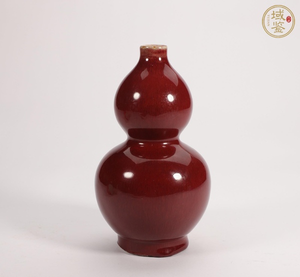 古玩紅釉葫蘆瓶真品鑒賞圖