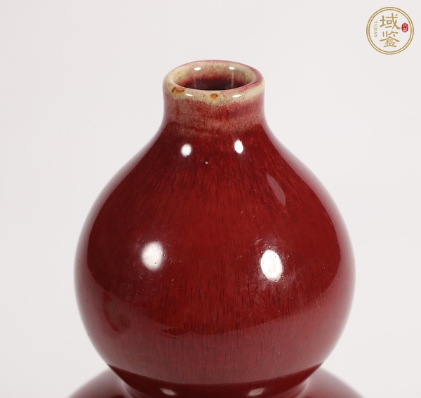 古玩陶瓷紅釉葫蘆瓶真品鑒賞圖