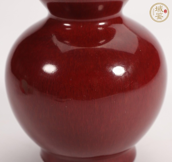 古玩陶瓷紅釉葫蘆瓶真品鑒賞圖
