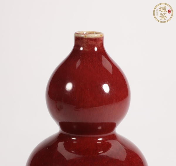 古玩陶瓷紅釉葫蘆瓶真品鑒賞圖