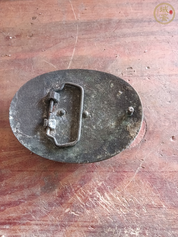 古玩銅器銅牛腰帶扣真品鑒賞圖