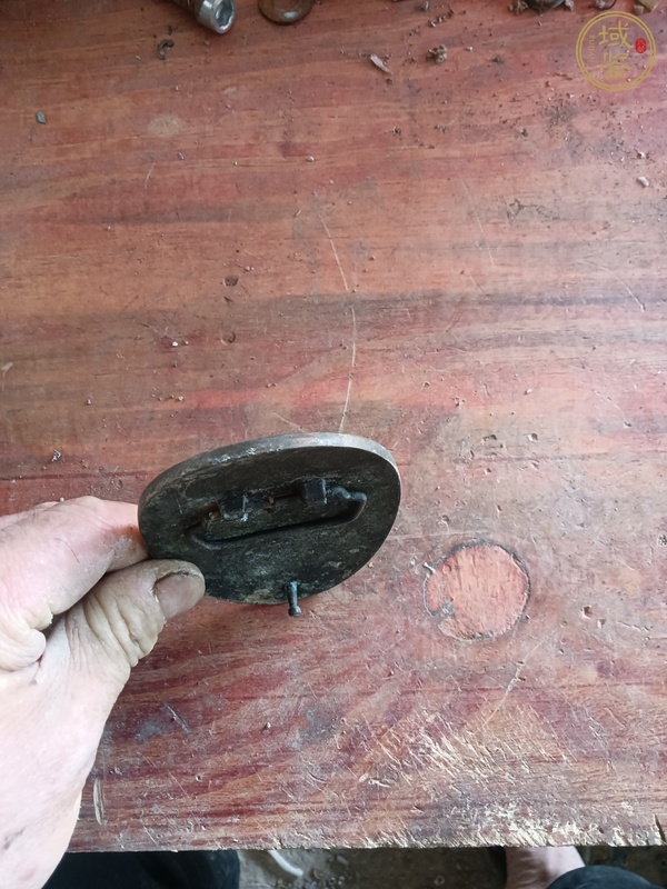 古玩銅器銅牛腰帶扣真品鑒賞圖