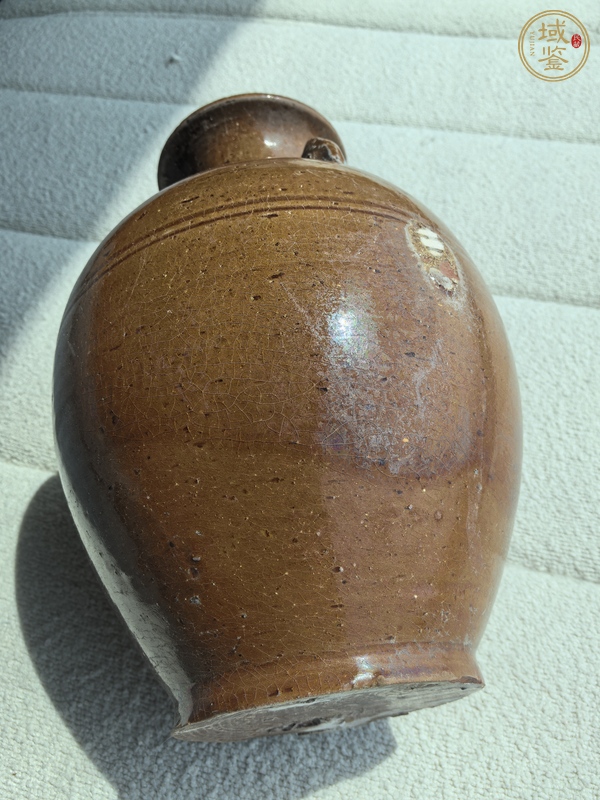 古玩陶瓷南北朝黃釉瓶真品鑒賞圖