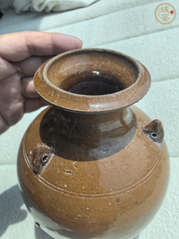 古玩陶瓷南北朝黃釉瓶真品鑒賞圖