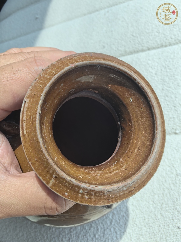 古玩陶瓷南北朝黃釉瓶真品鑒賞圖