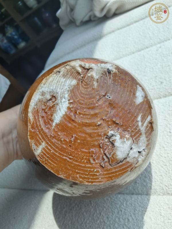 古玩陶瓷南北朝黃釉瓶真品鑒賞圖