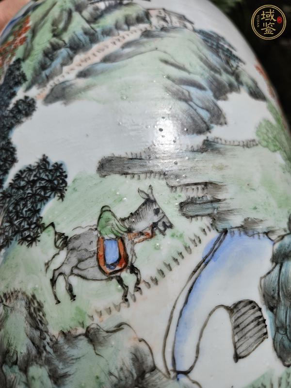 古玩陶瓷山水紋瓶真品鑒賞圖