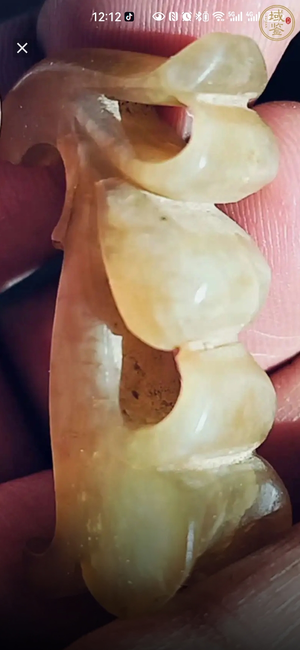 古玩玉器玉耳飾殘件真品鑒賞圖