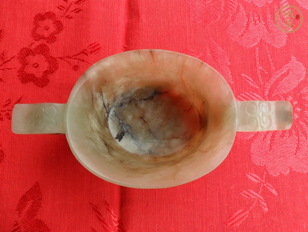 古玩玉器仿古地方玉杯真品鑒賞圖