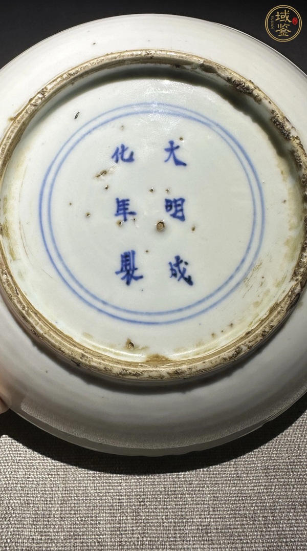 古玩陶瓷五彩蝴蝶紋盤真品鑒賞圖