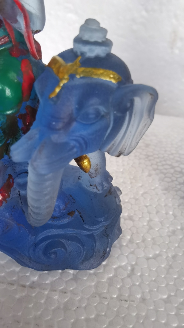 古玩雜項琉璃普賢、文殊菩薩模鑄佛像拍賣，當(dāng)前價格1200元