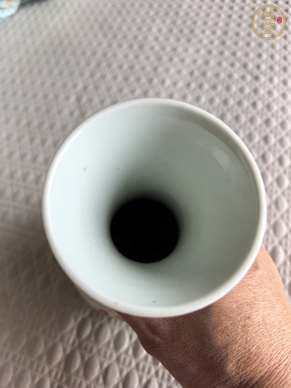 古玩陶瓷粉彩花鳥紋玉壺春瓶真品鑒賞圖