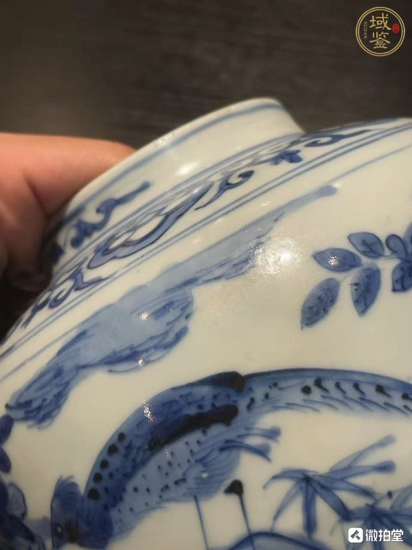 古玩陶瓷花鳥紋青花罐真品鑒賞圖