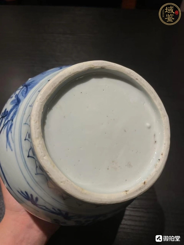 古玩陶瓷花鳥紋青花罐真品鑒賞圖