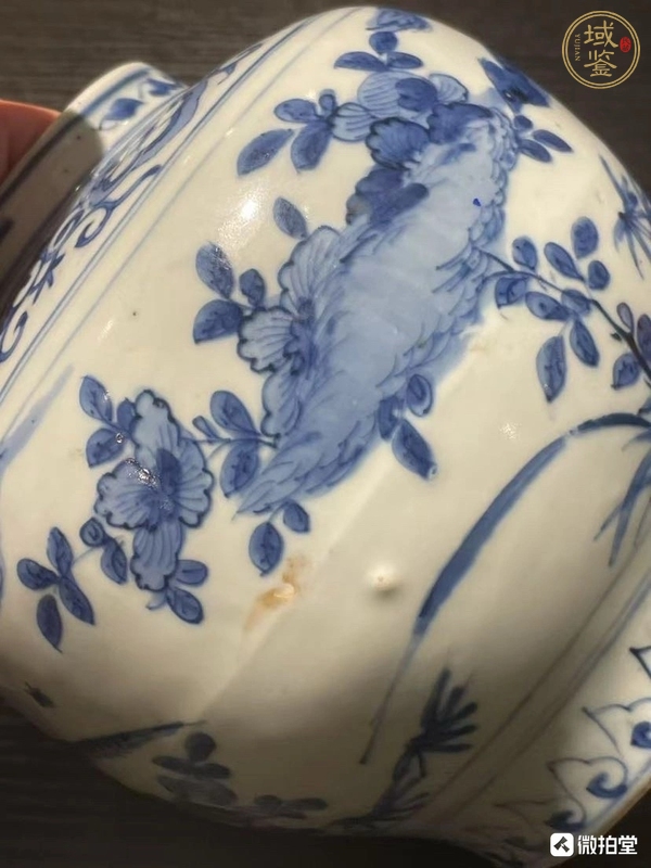 古玩陶瓷花鳥紋青花罐真品鑒賞圖