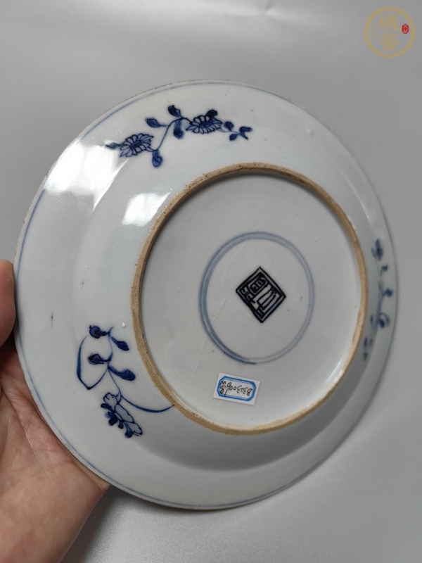 古玩陶瓷嬰戲紋青花盤真品鑒賞圖