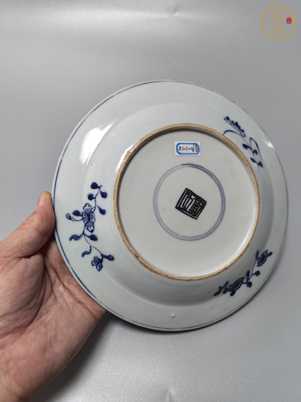 古玩陶瓷嬰戲紋青花盤真品鑒賞圖