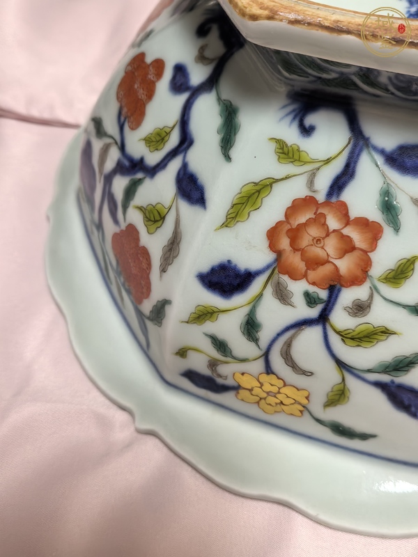 古玩陶瓷青花五彩大碗真品鑒賞圖