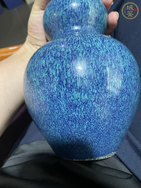 古玩陶瓷爐鈞釉葫蘆瓶真品鑒賞圖