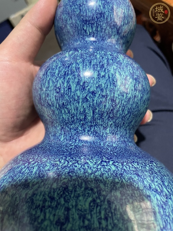 古玩陶瓷爐鈞釉葫蘆瓶真品鑒賞圖
