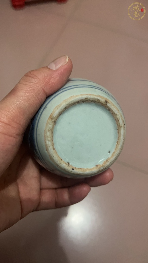 古玩陶瓷青花山水紋罐真品鑒賞圖
