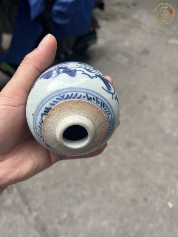 古玩陶瓷青花山水紋罐真品鑒賞圖