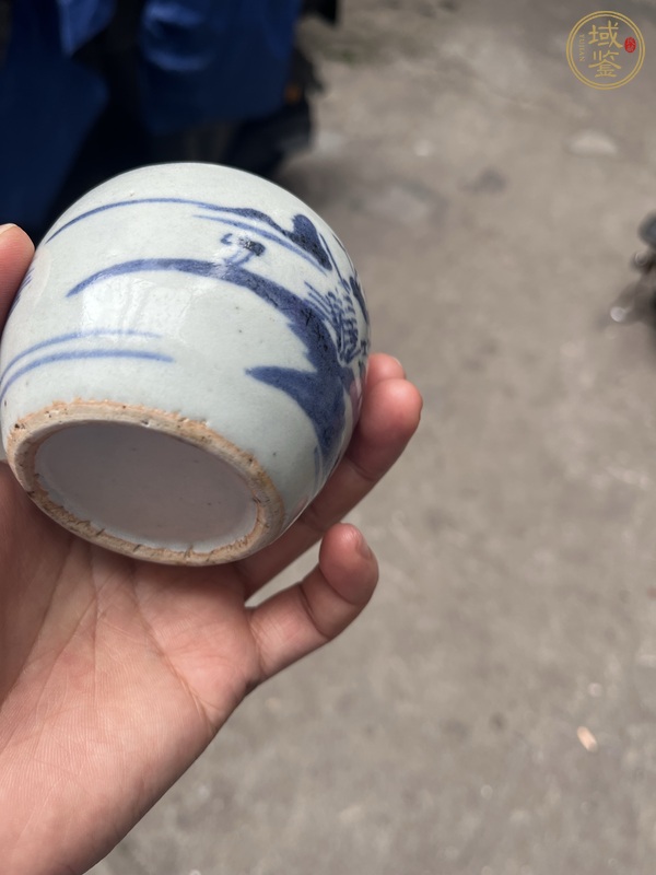 古玩陶瓷青花山水紋罐真品鑒賞圖