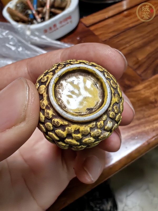 古玩黃釉玉米型鼻煙壺真品鑒賞圖