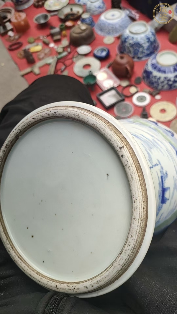 古玩陶瓷釉里三色殘瓶真品鑒賞圖