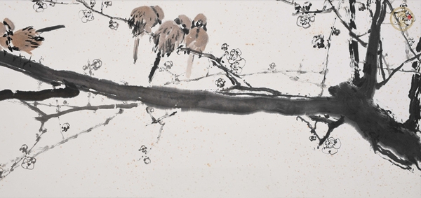 古玩字畫楊善深花鳥真品鑒賞圖