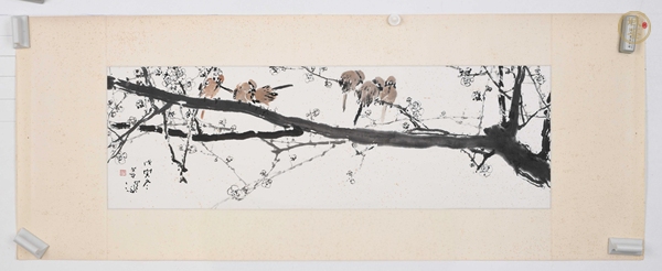 古玩字畫楊善深花鳥真品鑒賞圖